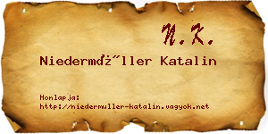 Niedermüller Katalin névjegykártya